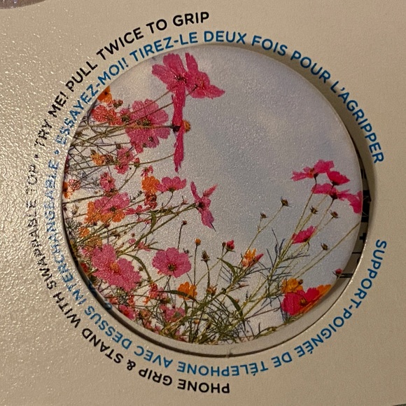 PopSocket Stylish PopGrip PopTop Cell Phone Joy Grip & Stand Fuchsia Bloom NWT - Picture 4 of 6